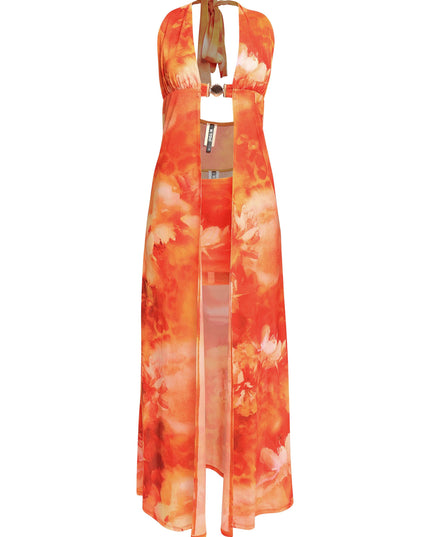Sun Tease Halter Maxi Top & Mini Skirt Set - Muvin 