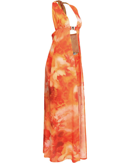 Sun Tease Halter Maxi Top & Mini Skirt Set - Muvin 