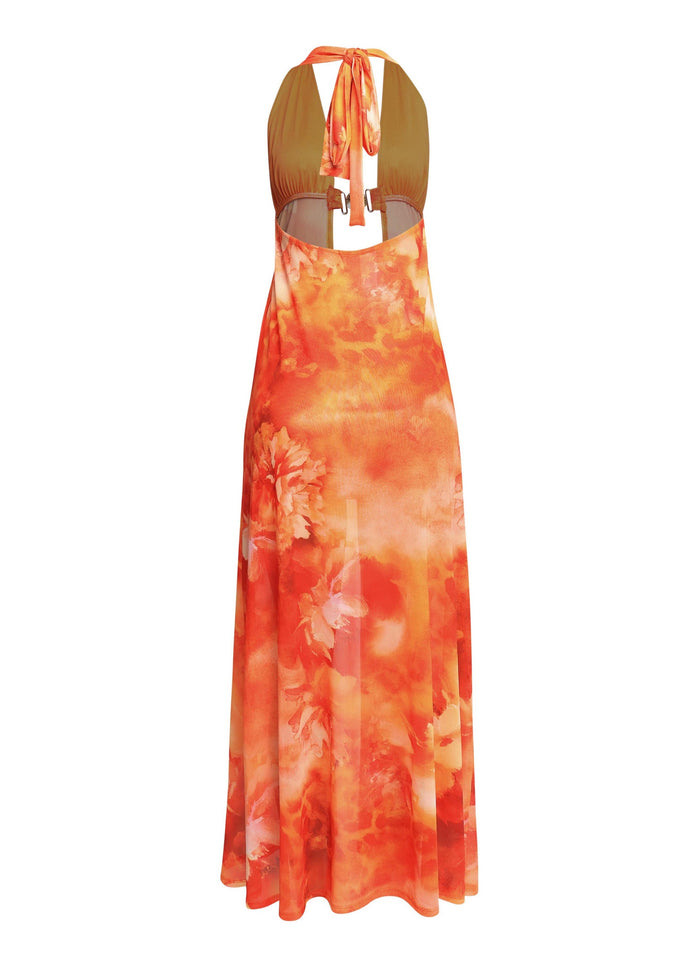Sun Tease Halter Maxi Top & Mini Skirt Set - Muvin 