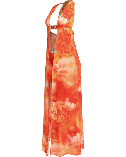 Sun Tease Halter Maxi Top & Mini Skirt Set - Muvin 
