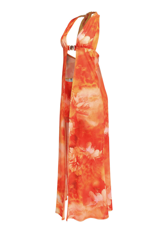 Sun Tease Halter Maxi Top & Mini Skirt Set - Muvin 