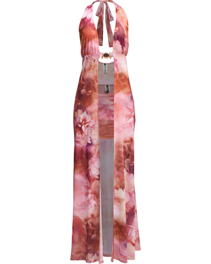 Sun Tease Halter Maxi Top & Mini Skirt Set - Muvin 
