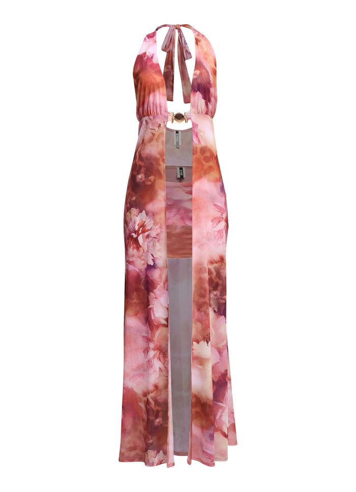 Sun Tease Halter Maxi Top & Mini Skirt Set - Muvin 