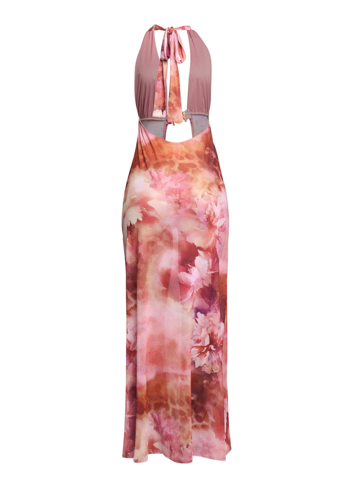 Sun Tease Halter Maxi Top & Mini Skirt Set - Muvin 