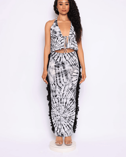Sway Vibes Fringe Skirt Set. - Muvin 