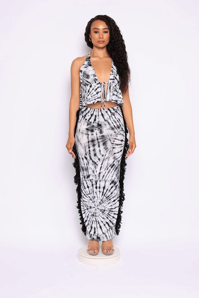 Sway Vibes Fringe Skirt Set. - Muvin 
