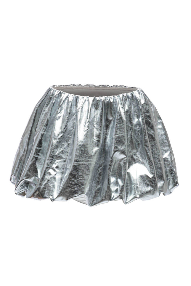 METALLIC BUBBLE SKIRT - Muvin 