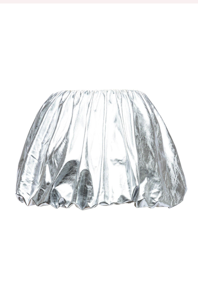 METALLIC BUBBLE SKIRT - Muvin 