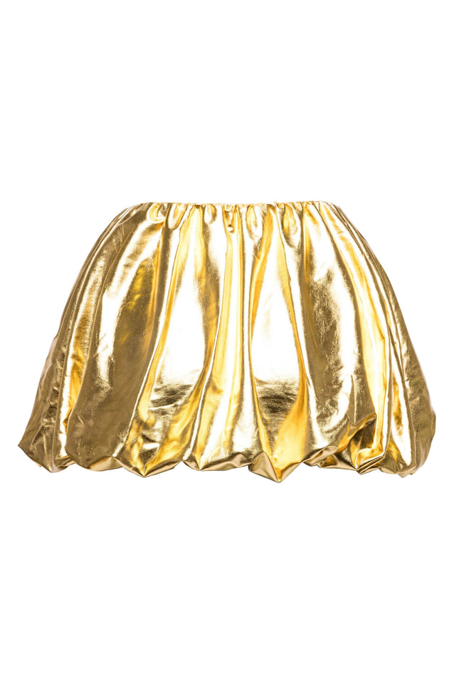 METALLIC BUBBLE SKIRT - Muvin 