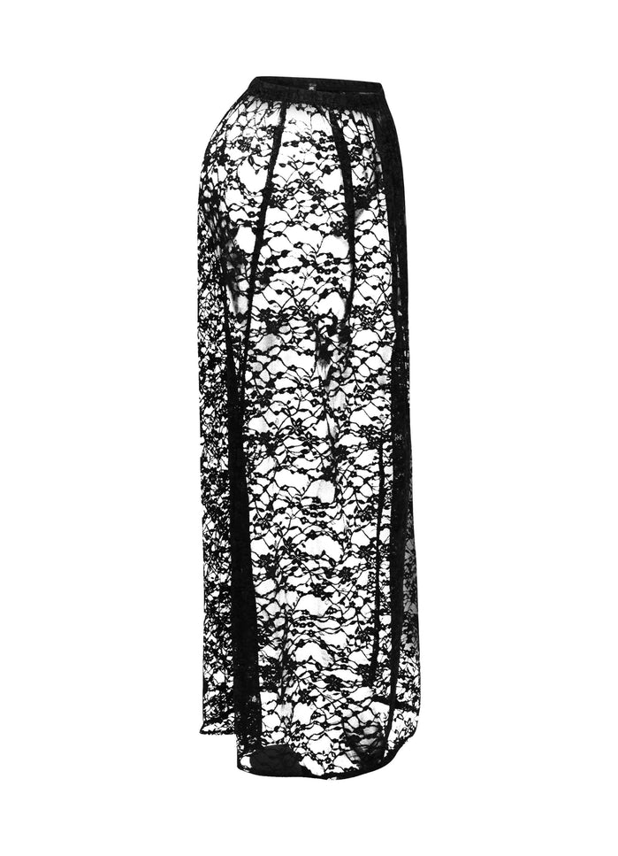 Sheer lace maxi skirt - Muvin 