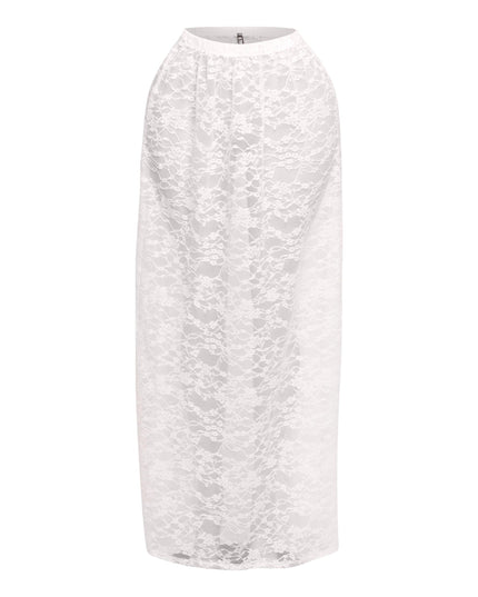 Sheer lace maxi skirt - Muvin 