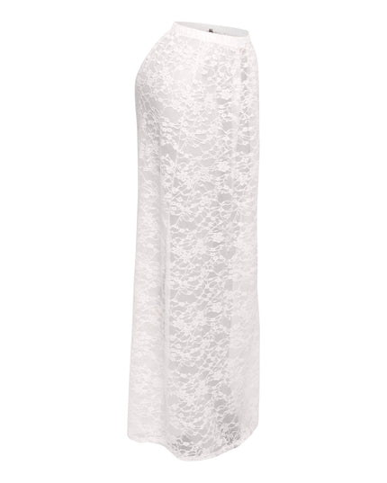 Sheer lace maxi skirt - Muvin 