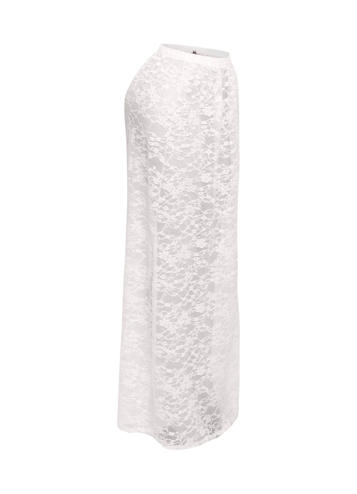 Sheer lace maxi skirt - Muvin 