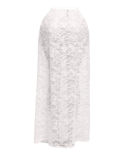 Sheer lace maxi skirt - Muvin 