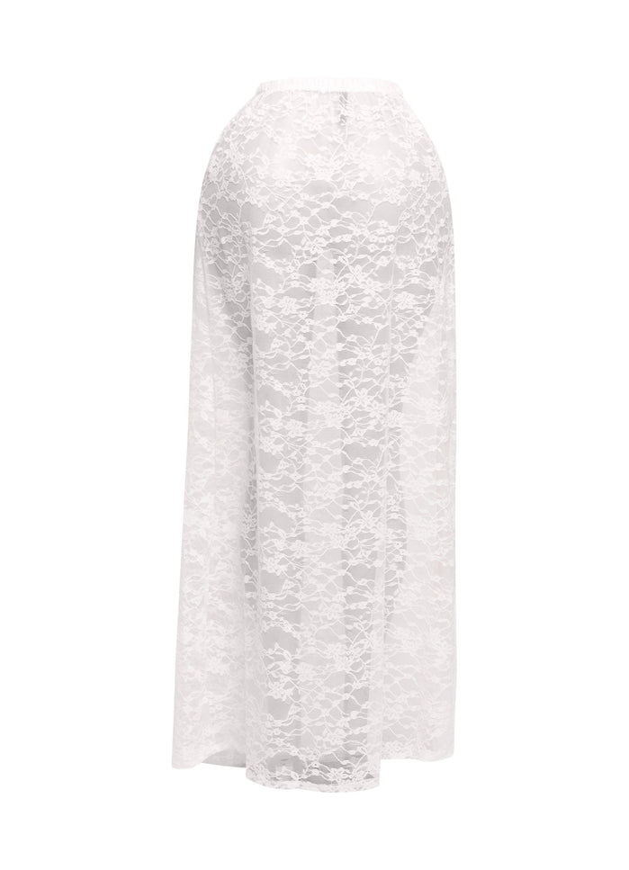 Sheer lace maxi skirt - Muvin 