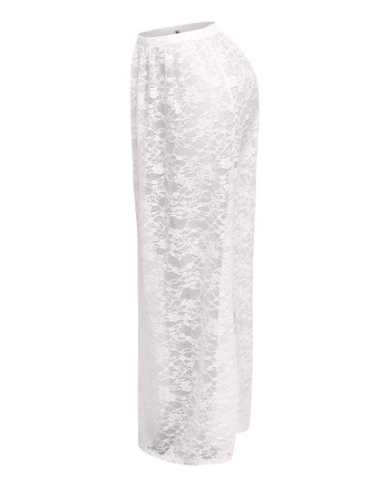 Sheer lace maxi skirt - Muvin 