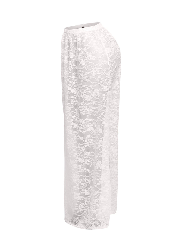Sheer lace maxi skirt - Muvin 