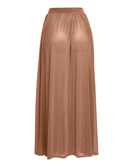 Sheer mesh maxi skirt with shorts lining - Muvin 
