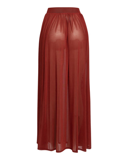 Sheer mesh maxi skirt with shorts lining - Muvin 