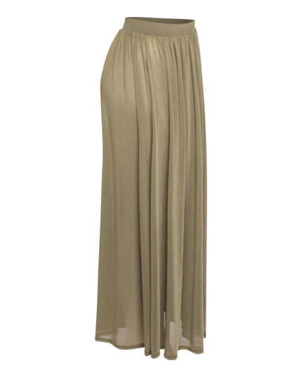 Sheer mesh maxi skirt with shorts lining - Muvin 