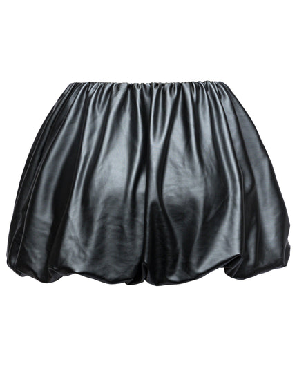 PU Leather Bubble Mini Skirt - Muvin 