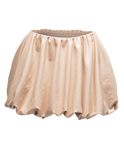 PU Leather Bubble Mini Skirt - Muvin 