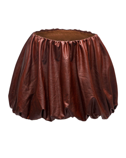 PU Leather Bubble Mini Skirt - Muvin 