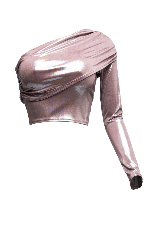 Fold over one shoulder top - Muvin 