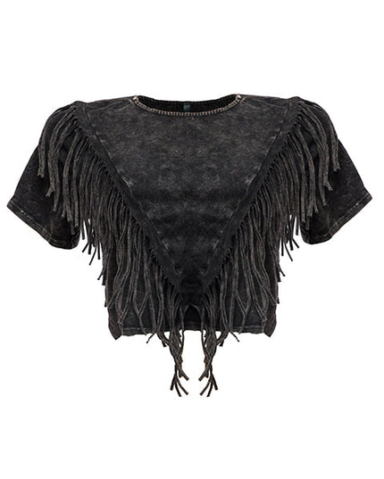 Fringe detailed top - Muvin 