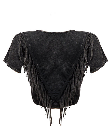 Fringe detailed top - Muvin 