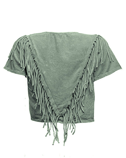 Fringe detailed top - Muvin 