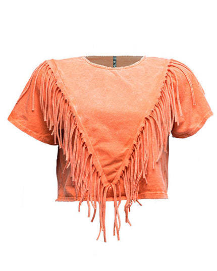 Fringe detailed top - Muvin 