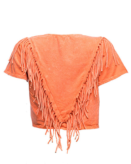 Fringe detailed top - Muvin 