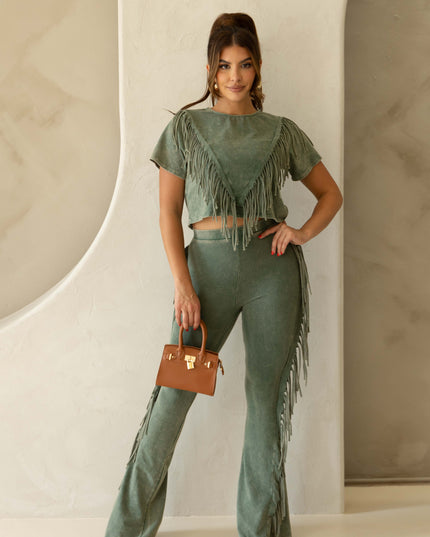 Fringe detailed top - Muvin 