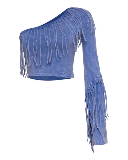 One shoulder fringe top - Muvin 