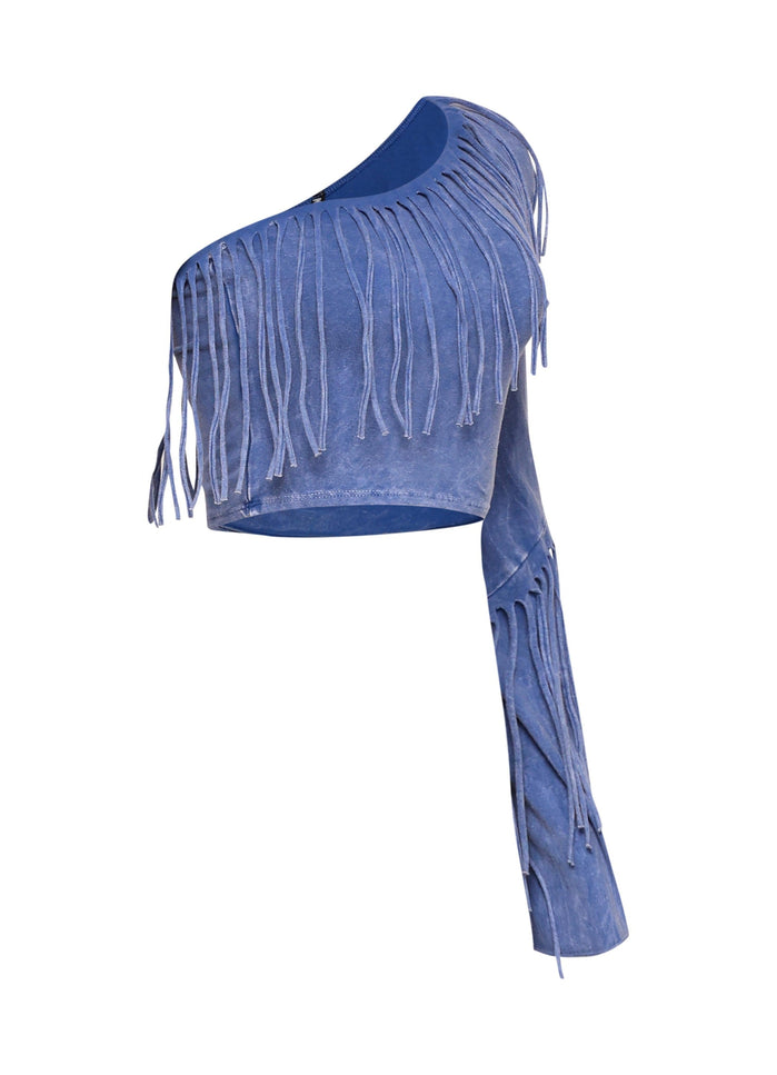 One shoulder fringe top - Muvin 