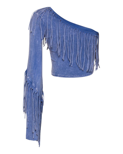 One shoulder fringe top - Muvin 
