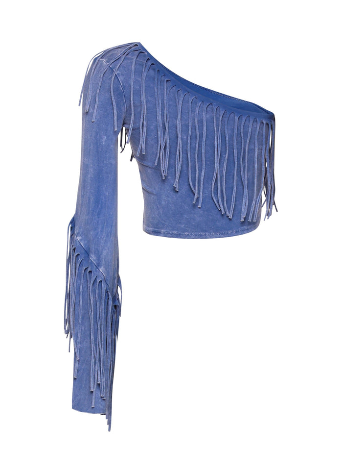 One shoulder fringe top - Muvin 