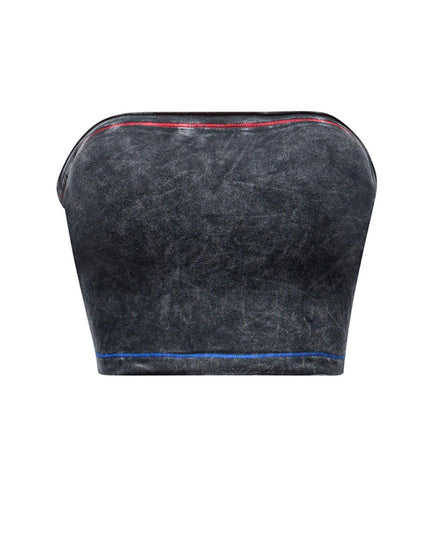 Mineral washed tube top - Muvin 