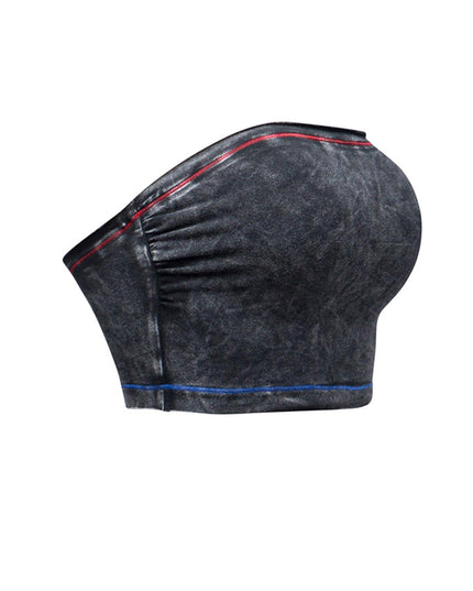 Mineral washed tube top - Muvin 