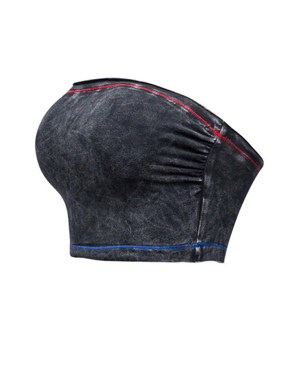 Mineral washed tube top - Muvin 