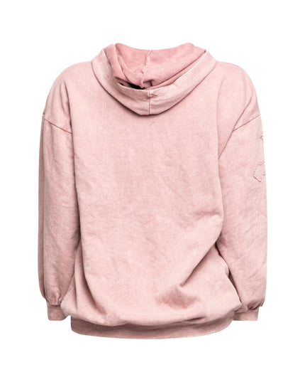 Washed hooded tunic with cross patches - Muvin 
