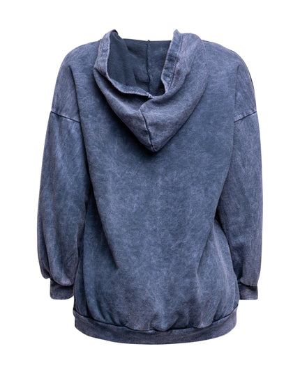 Washed hooded tunic with cross patches - Muvin 
