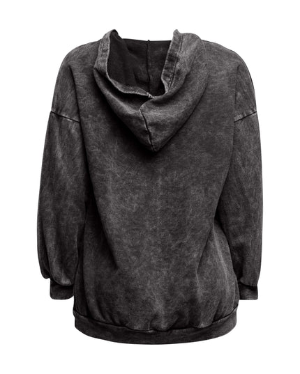 Washed hooded tunic with cross patches - Muvin 