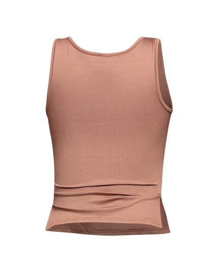 Sleeveless boat neck rib top - Muvin 