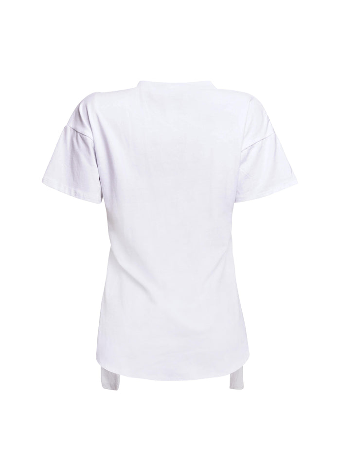 Game Day Graphic Ruched Tie Tee - Muvin 