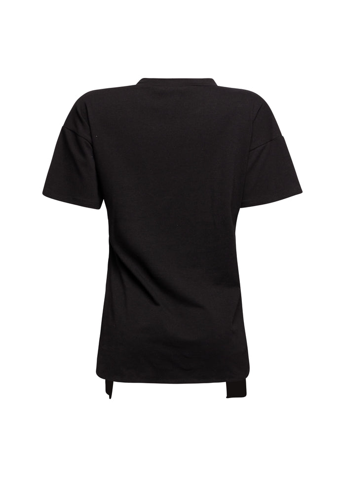 Game Day Graphic Ruched Tie Tee - Muvin 
