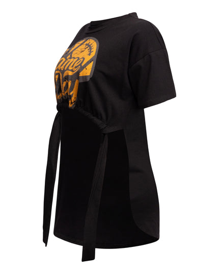 Game Day Graphic Ruched Tie Tee - Muvin 