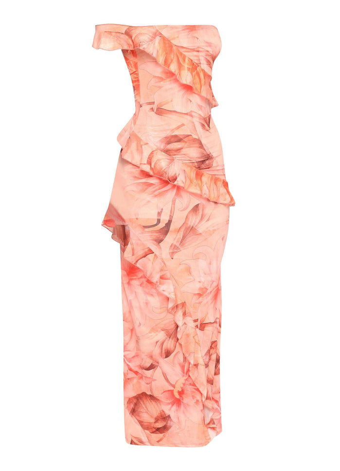 Lovestruck Bloom Ruffle Maxi Dress. - Muvin 