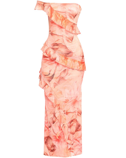 Lovestruck Bloom Ruffle Maxi Dress. - Muvin 